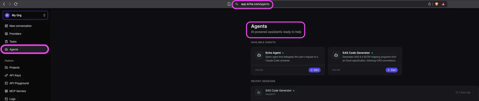 KIRHA Agents
