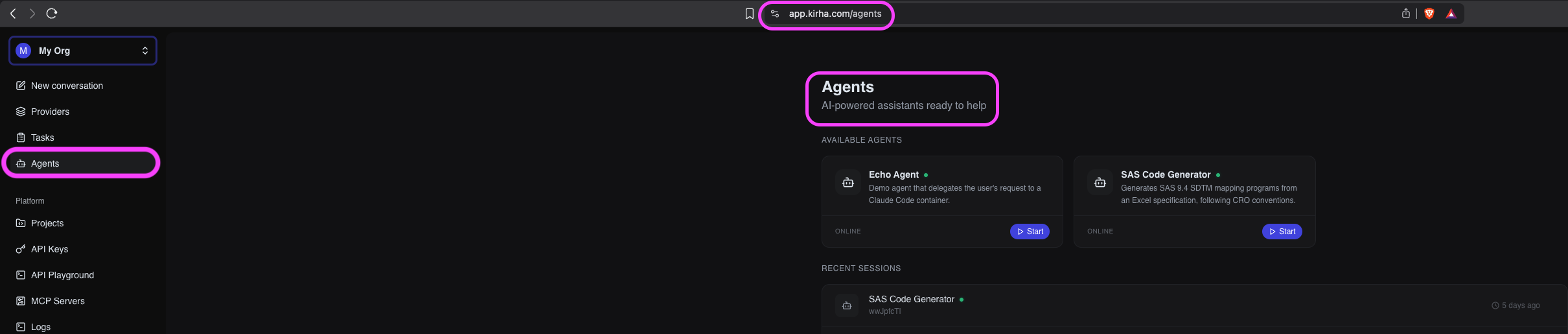 Kirha Agents